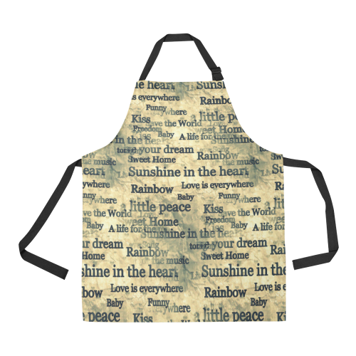 Words Popart by Nico Bielow All Over Print Apron