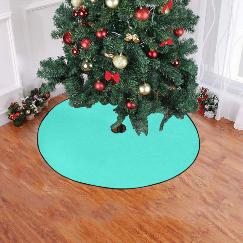 color turquoise Christmas Tree Skirt 47" x 47"
