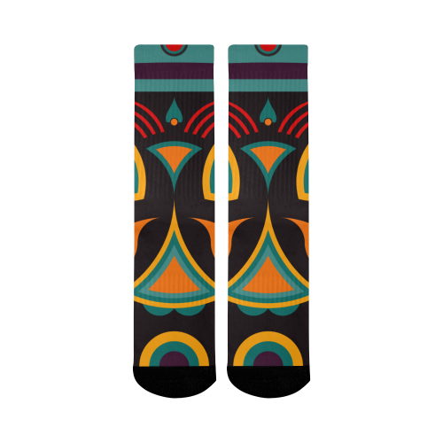 ceremonial tribal Mid-Calf Socks (Black Sole)