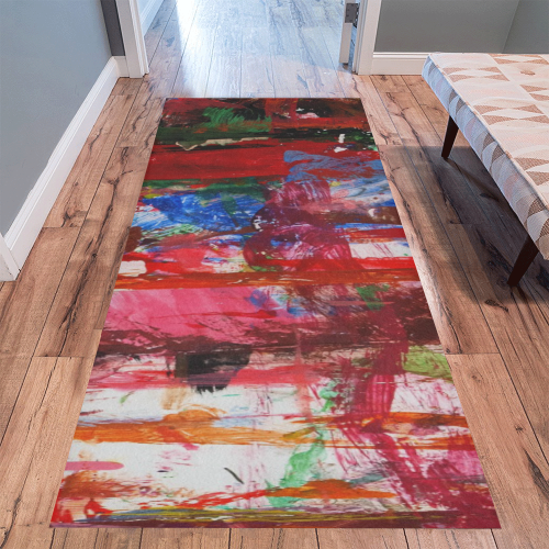 Paint on a white background Area Rug 9'6''x3'3''