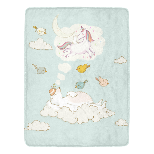 Polar Bear Dreams From An Unicorn Ultra-Soft Micro Fleece Blanket 60"x80"