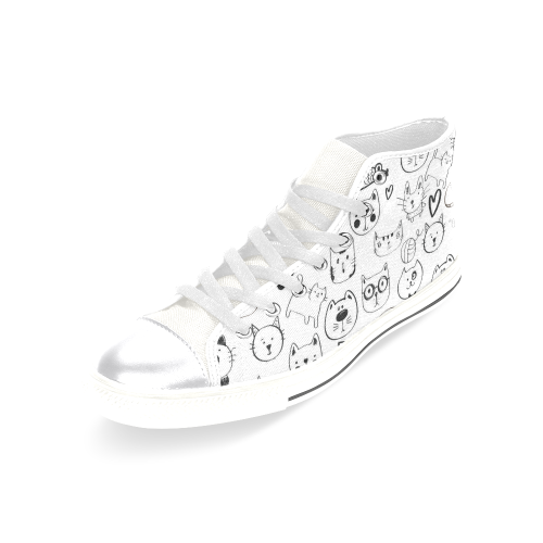 Meow Cats Women's Classic High Top Canvas Shoes (Model 017)