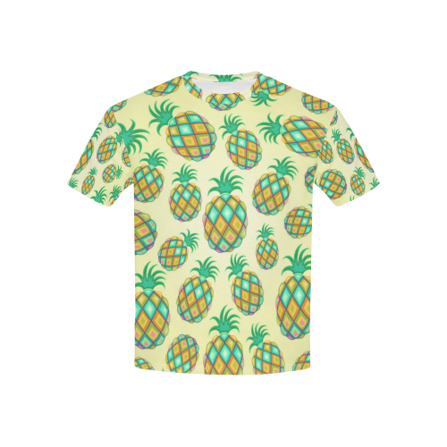 Pineapple Pastel Colors Pattern Kids' All Over Print T-shirt (USA Size) (Model T40)