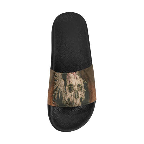 Awesome skull with rat Men's Slide Sandals (Model 057)