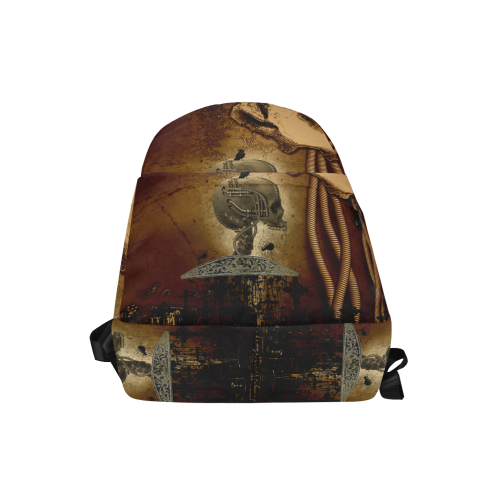 Mechanical skull Unisex Classic Backpack (Model 1673)
