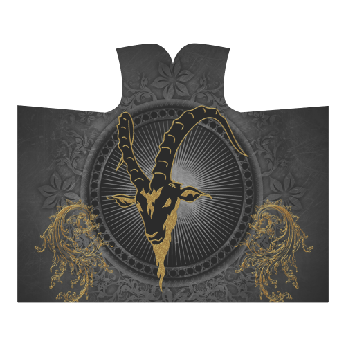 Billy-goat in black and gold Hooded Blanket 60''x50''