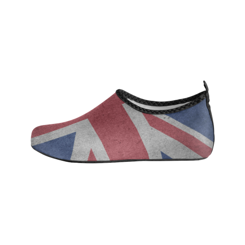 United Kingdom Union Jack Flag - Grunge 1 Men's Slip-On Water Shoes (Model 056)