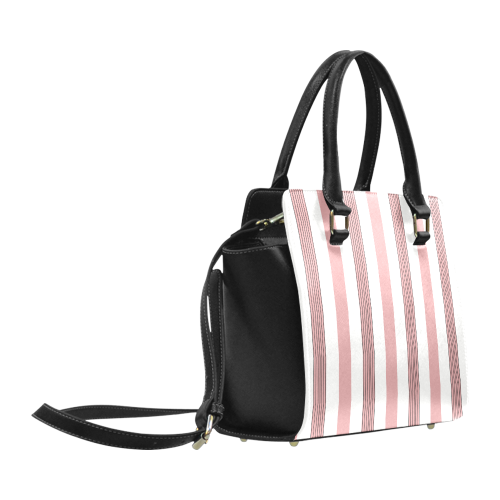 Pink Stripe Classic Shoulder Handbag Classic Shoulder Handbag (Model 1653)