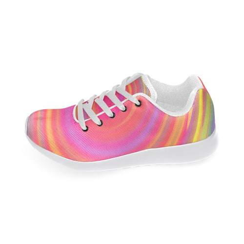 Rainbow Swirls Women's Running Shoes/Large Size (Model 020)