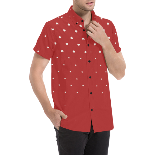 Heart Rising Large Men's All Over Print Short Sleeve Shirt/Large Size (Model T53)
