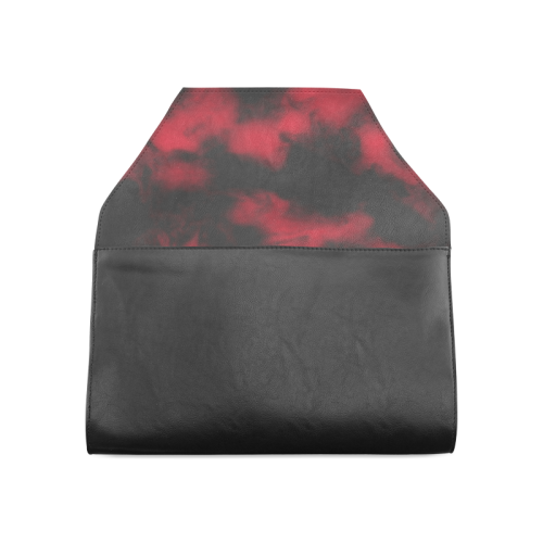 Volcanic Bottom - black red smoky abstract puffs diy personalize Clutch Bag (Model 1630)
