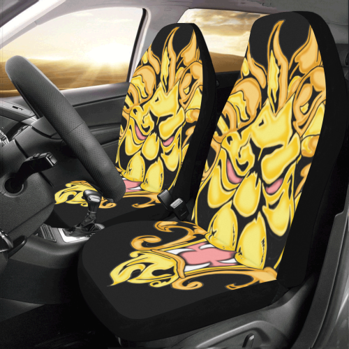 Gold Metallic Lion Car Seat Covers (Set of 2)