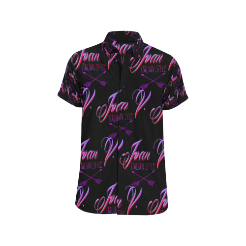 Ivan Venerucci Italian Style brand Men's All Over Print Short Sleeve Shirt/Large Size (Model T53)