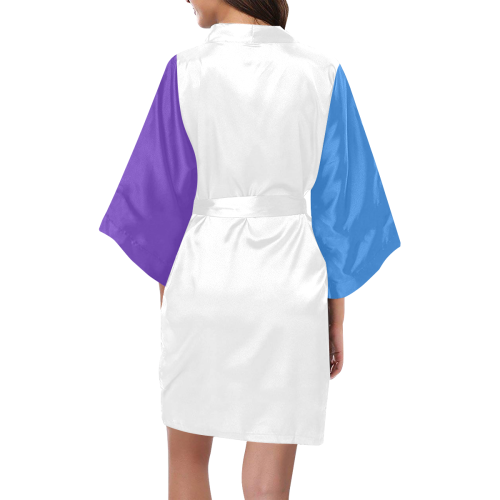 basic blue and purple Kimono Robe