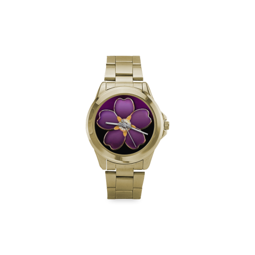 Armenian forget me not flower Custom Gilt Watch(Model 101)