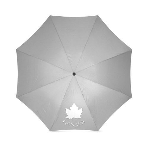 White Maple Leaf Souvenir Umbrella Grey Foldable Umbrella (Model U01)