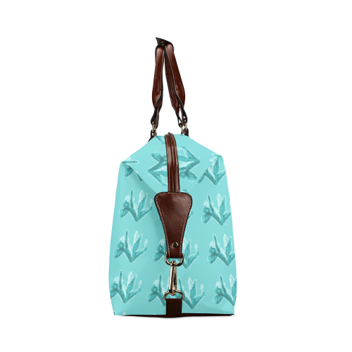 Iris Baby Blue VIntage Classic Travel Bag (Model 1643) Remake