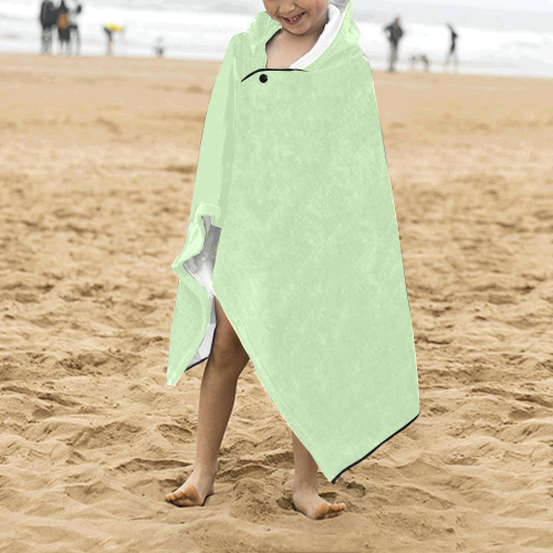 color tea green Kids' Hooded Bath Towels