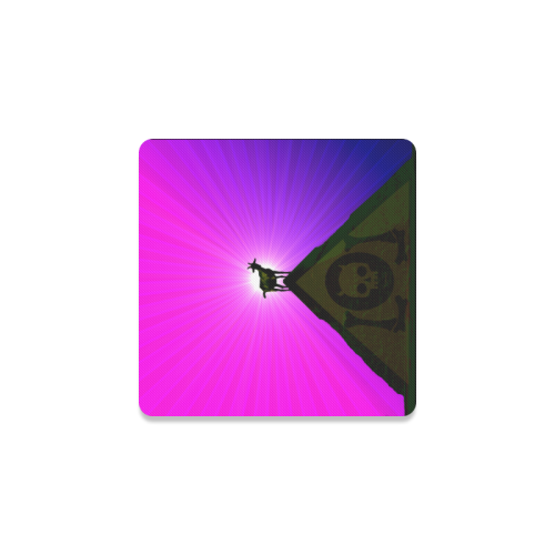 The Lowest of Low Goat Logo Pyramid Square Coaster