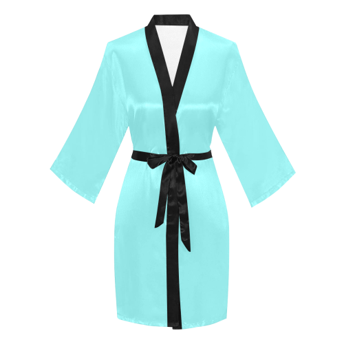 color ice blue Long Sleeve Kimono Robe