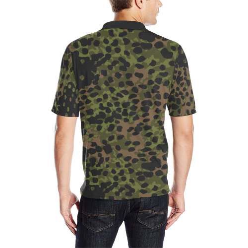 platanenmuster summer camouflage Men's All Over Print Polo Shirt (Model T55)