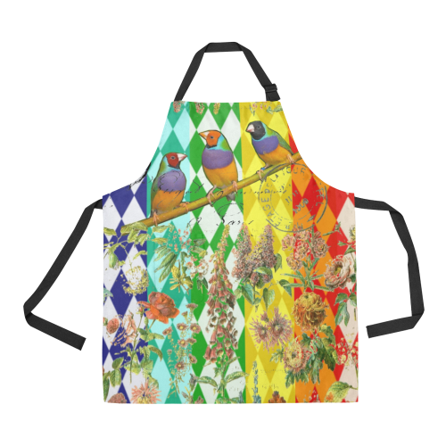 Harlequin Birds All Over Print Apron
