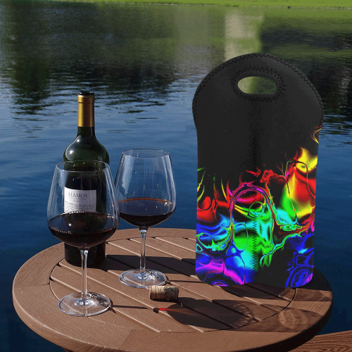 Abstract glowing 03 2-Bottle Neoprene Wine Bag