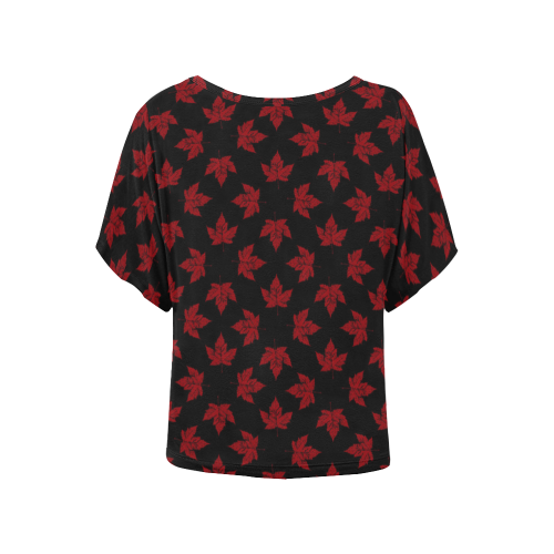 Cool Canada Souvenir Shirts Women's Batwing-Sleeved Blouse T shirt (Model T44)