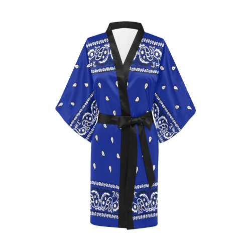 KERCHIEF PATTERN BLUE Kimono Robe