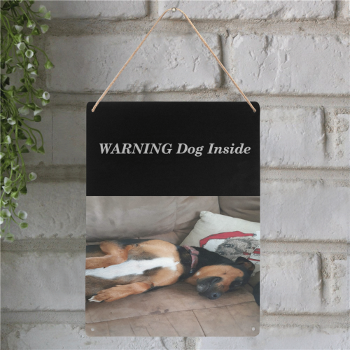 Warning - Dog Inside - IMG20190223_014742 Metal Tin Sign 12"x16"