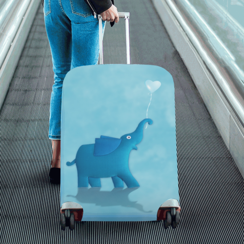 blue elephant Luggage Cover/Large 26"-28"