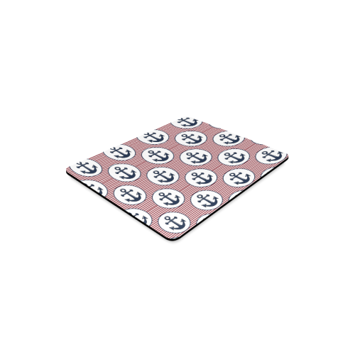 navy and red anchor nautical design Rectangle Mousepad