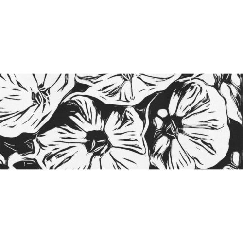 Inky Black and White Floral 3 by JamColors Gift Wrapping Paper 58"x 23" (2 Rolls)