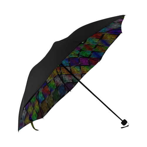 Ripped SpaceTime Stripes Collection Anti-UV Foldable Umbrella (Underside Printing) (U07)