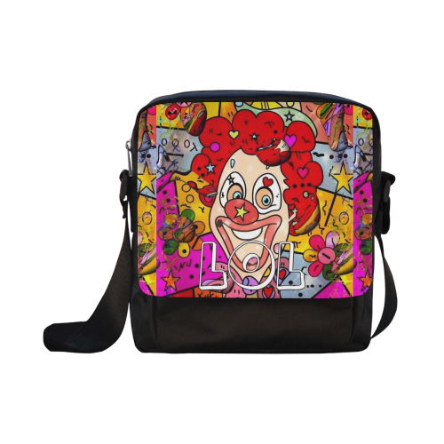 Clown Popart by Nico Bielow Crossbody Nylon Bags (Model 1633)