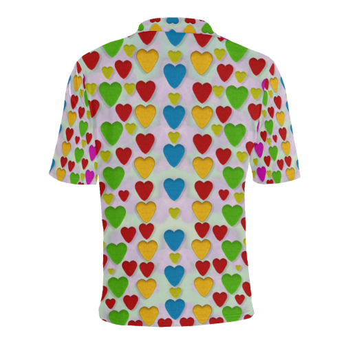 So sweet and hearty as love can be Men's All Over Print Polo Shirt (Model T55)