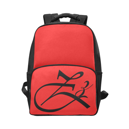 Alphabet Z Red Unisex Laptop Backpack (Model 1663)
