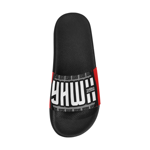 Red Men's Slide Sandals (Model 057)
