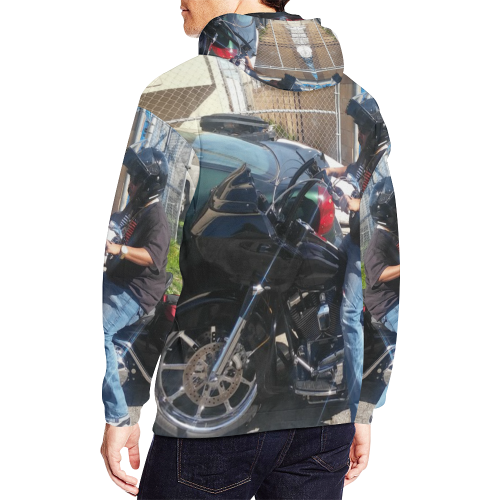 dt behind shop All Over Print Hoodie for Men/Large Size (USA Size) (Model H13)