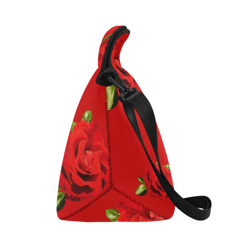 Fairlings Delight's Floral Luxury Collection- Red Rose Neoprene Lunch Bag/Large 53086a1 Neoprene Lunch Bag/Large (Model 1669)