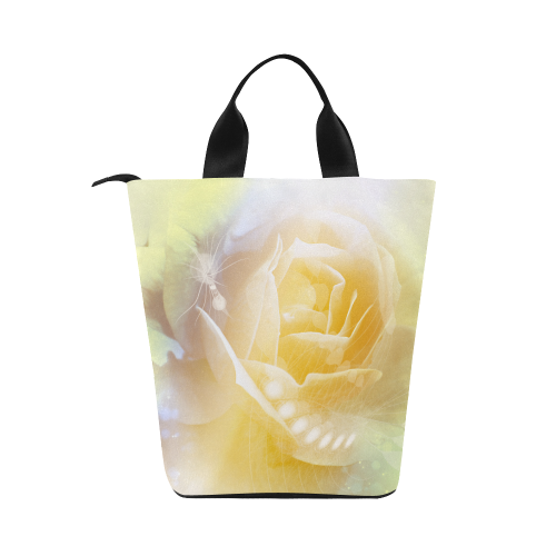 Soft yellow roses Nylon Lunch Tote Bag (Model 1670)