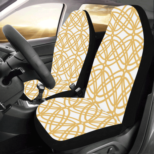 Abstract  pattern - bronze and white. Car Seat Covers (Set of 2)