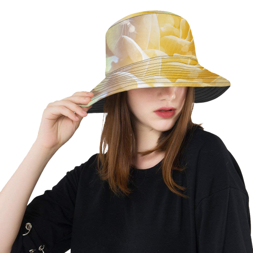 Soft yellow roses All Over Print Bucket Hat