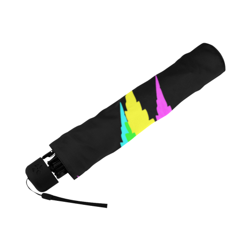Wild Hemp Leaves - neon colored Anti-UV Foldable Umbrella (Underside Printing) (U07)