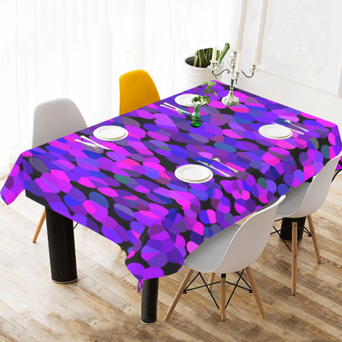 Abstract 3 R Cotton Linen Tablecloth 60"x120"