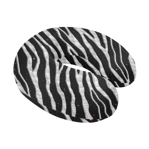 Ripped SpaceTime Stripes - White U-Shape Travel Pillow