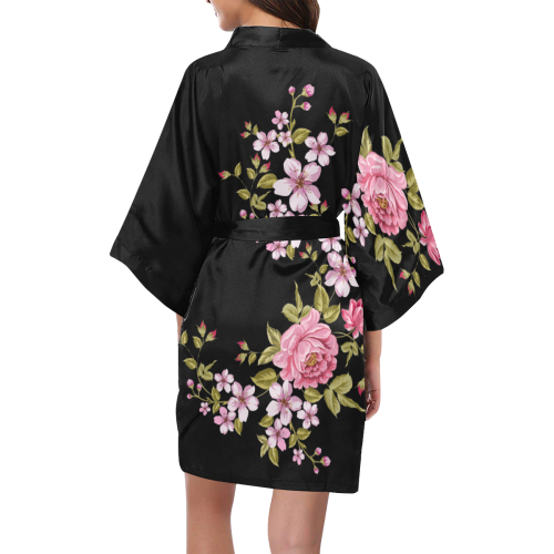 Pure Nature - Summer Of Pink Roses 1 Kimono Robe