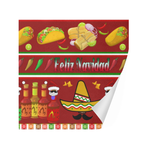 Feliz Navidad Ugly Sweater on Red Gift Wrapping Paper 58"x 23" (5 Rolls)