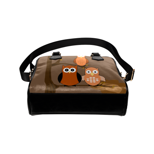 Orange Owls Shoulder Handbag (Model 1634)