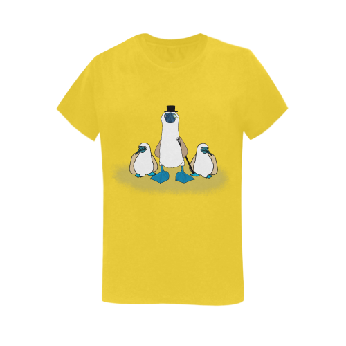 Blue Footed Boobies Gathering Women's T-Shirt in USA Size (Two Sides Printing)